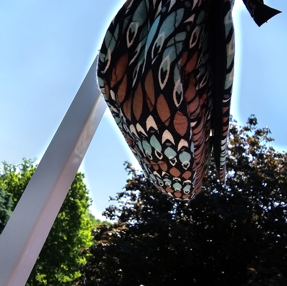 VERA BRADLEY "Sierra Stream" Print Teal Brown Black Crossbody Bag - Picture 3 of 10